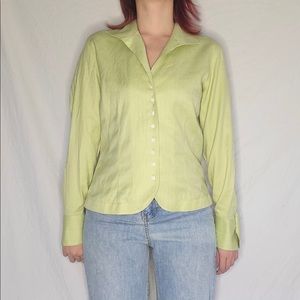 Talbots green long sleeve blouse